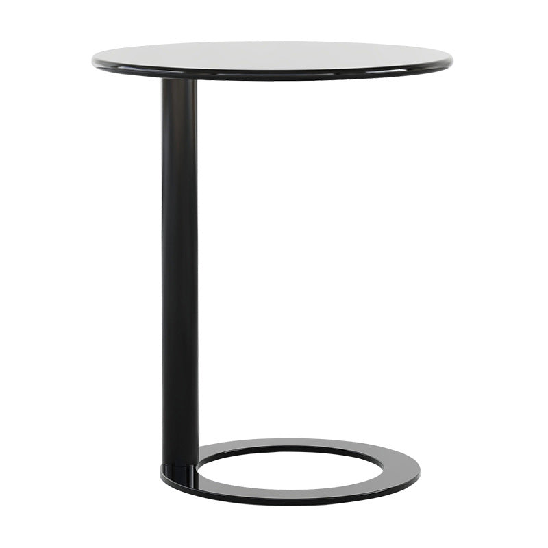 Scandinavian Metal Round End Table Pedestal 18.9"/ 23.6" H Side Table