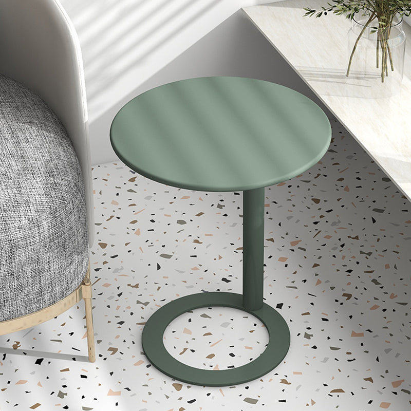 Scandinavian Metal Round End Table Pedestal 18.9"/ 23.6" H Side Table