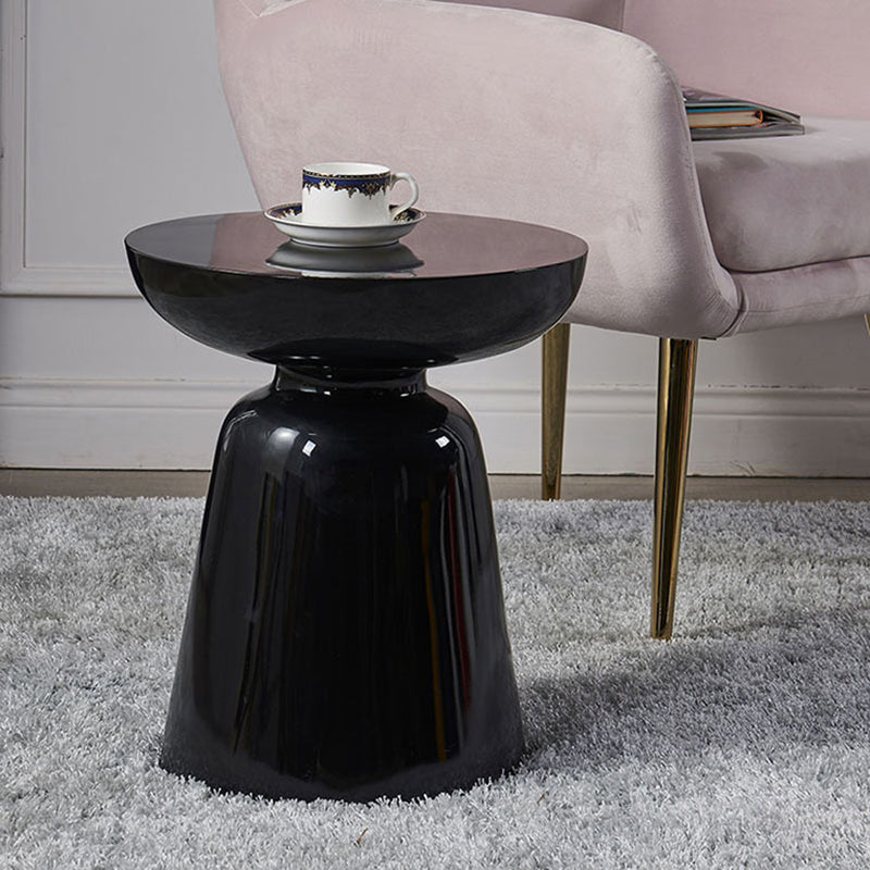 16.3"/19.7" Round Side Table Pedestal Glass Reinforced Plastic End Table