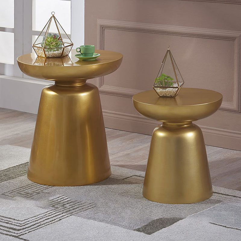 16.3"/19.7" Round Side Table Pedestal Glass Reinforced Plastic End Table