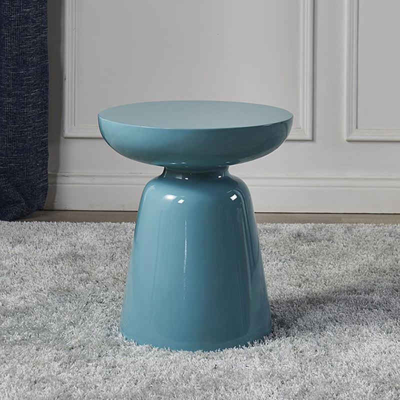 16.3"/19.7" Round Side Table Pedestal Glass Reinforced Plastic End Table