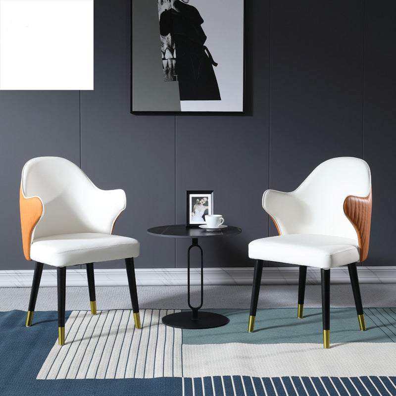 Round with Metal Accents Coffee Table Modern Stone 20.9'' Cocktail Table