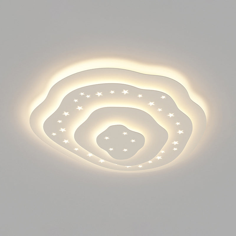 Modern Ceiling Light Simplicity White Shade LED Flush Mount Ceiling Lamp for Sitting Room