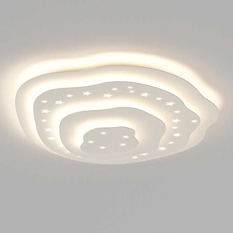 Modern Ceiling Light Simplicity White Shade LED Flush Mount Ceiling Lamp for Sitting Room