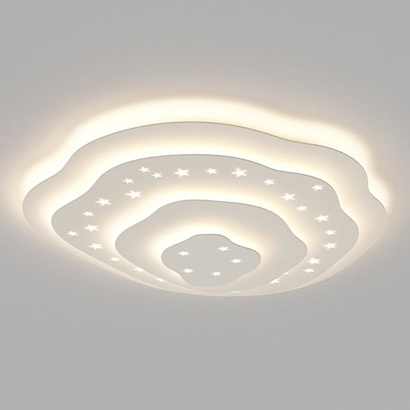 Modern Ceiling Light Simplicity White Shade LED Flush Mount Ceiling Lamp for Sitting Room