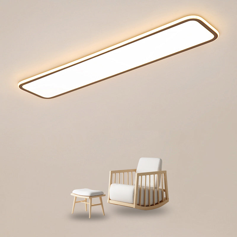 Metal Square Flush Ceiling Light Modern 1 Light Flush Ceiling Light Fixtures in White