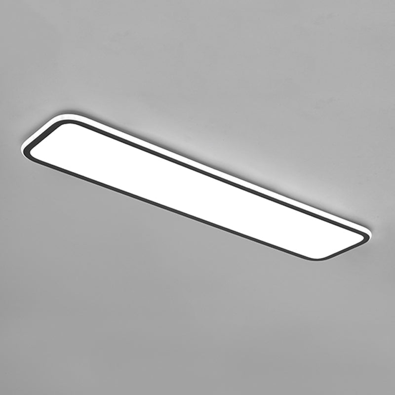Metal Square Flush Ceiling Light Modern 1 Light Flush Ceiling Light Fixtures in White