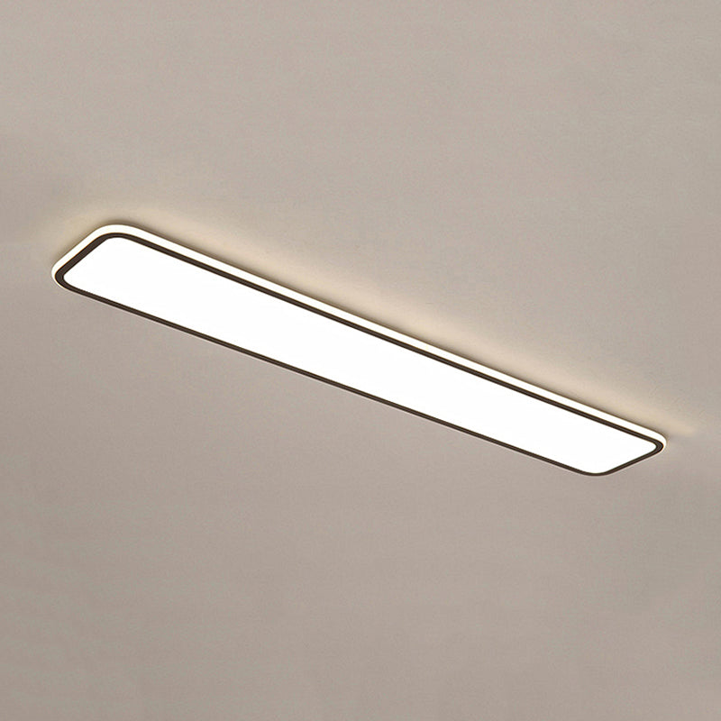 Metal Square Flush Ceiling Light Modern 1 Light Flush Ceiling Light Fixtures in White