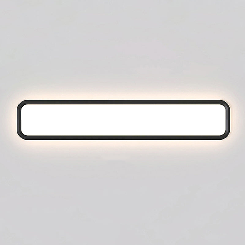 Metal Square Flush Ceiling Light Modern 1 Light Flush Ceiling Light Fixtures in White