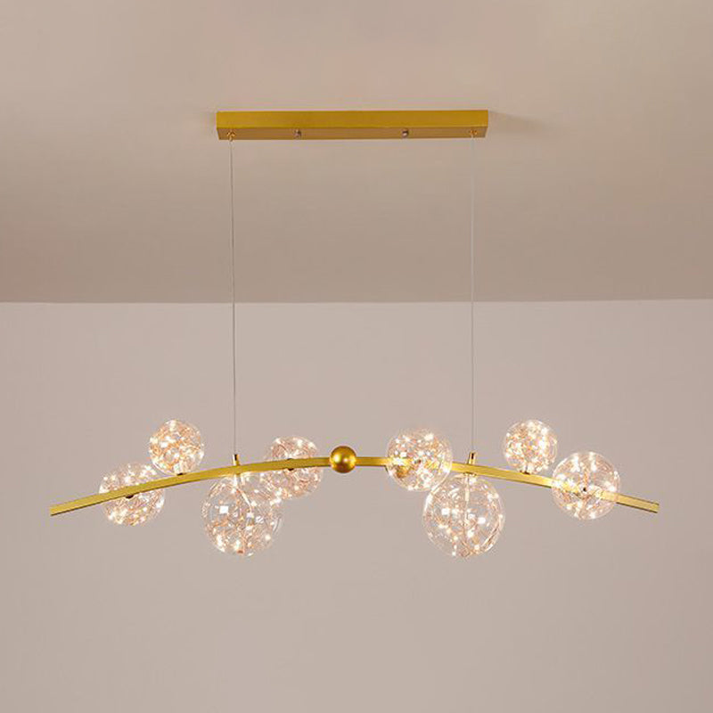 Glass Ball Shape Hanging Lights Modern Style Multi Lights Pendant Light Fixtures