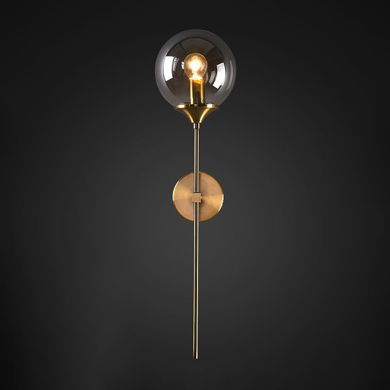 Spherical Wall Sconce Lighting Modern Style Glass 1 Light Wall Mounted Light