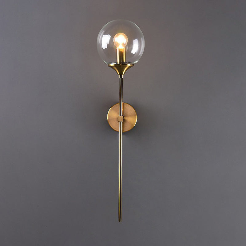 Spherical Wall Sconce Lighting Modern Style Glass 1 Light Wall Mounted Light