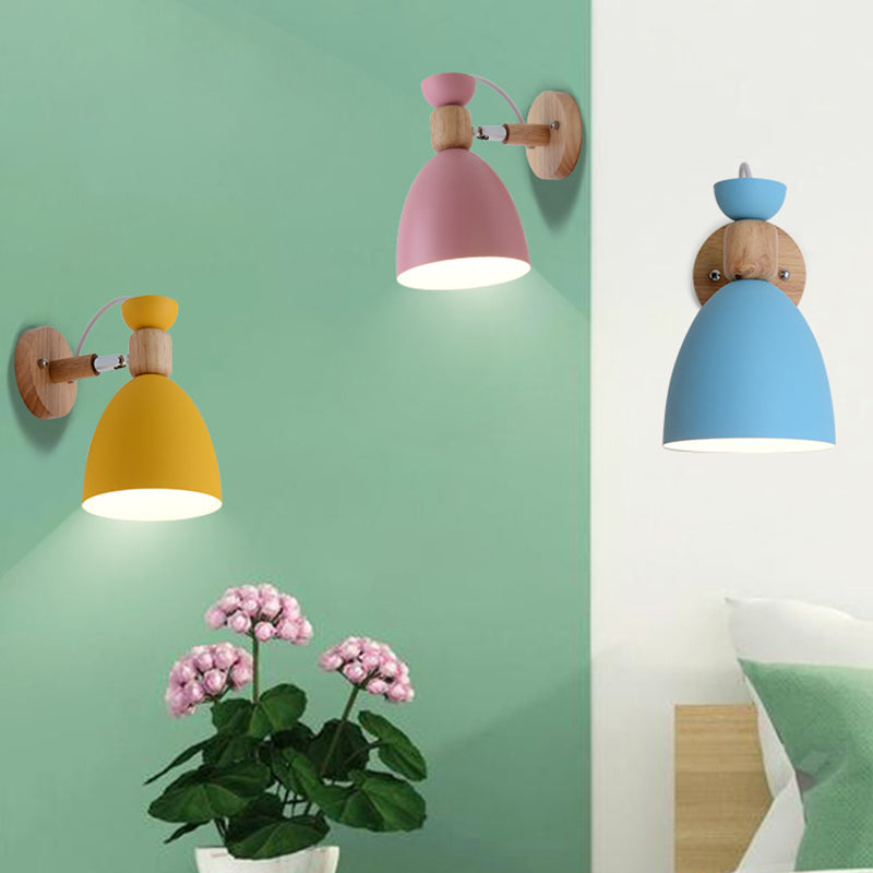 Flared Wall Sconce Lighting Modern Style Metal 1 Light Wall Mounted Light