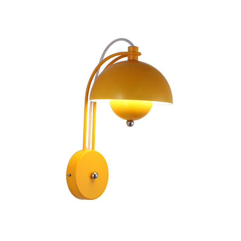 Dome Wall Sconce Lighting Modern Style Metal 1 Light Wall Mounted Light