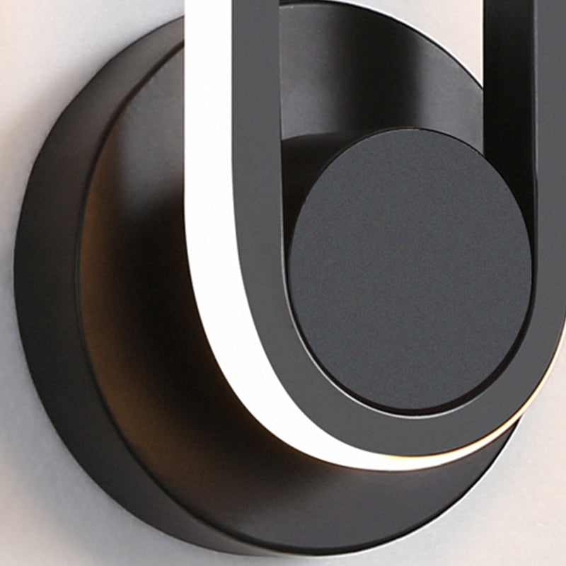 Oval Metal Wall Sconce Modern Style 1- Light Wall Mount Lighting