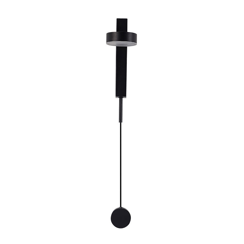 Round Metal Wall Sconce Modern Style 1-Light Wall Mount Lighting