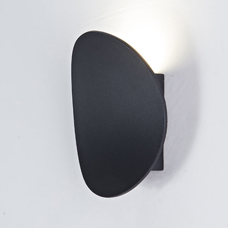 Round Metal Wall Sconce Modern Style 1-Light Wall Mount Lighting
