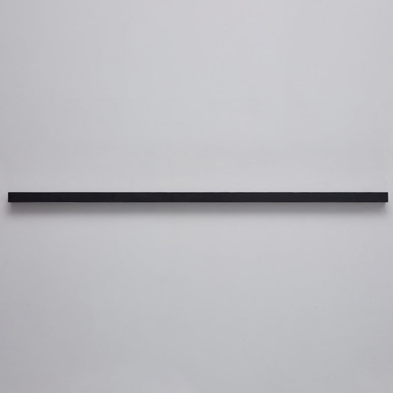 Linear Shape Metal Wall Mount Lighting Modern 1-Light Wall Mounted Light Fixture in Black