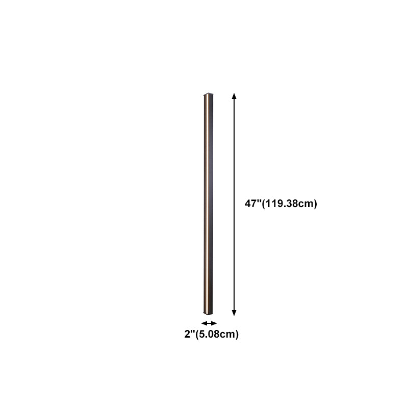Linear Shape Metal Wall Mount Lighting Modern 1-Light Wall Mounted Light Fixture in Black