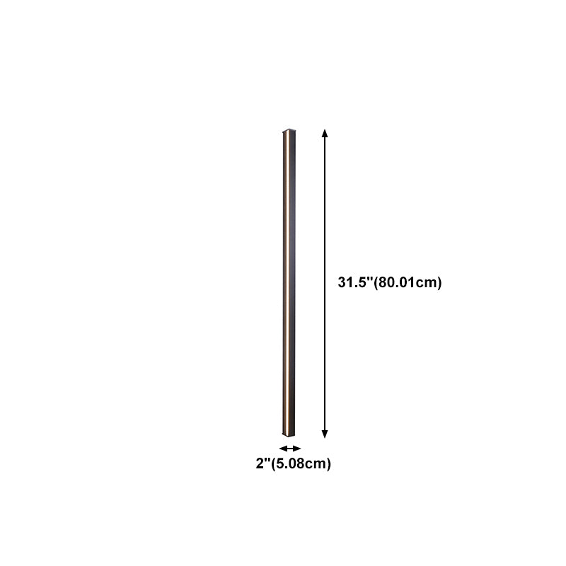Linear Shape Metal Wall Mount Lighting Modern 1-Light Wall Mounted Light Fixture in Black