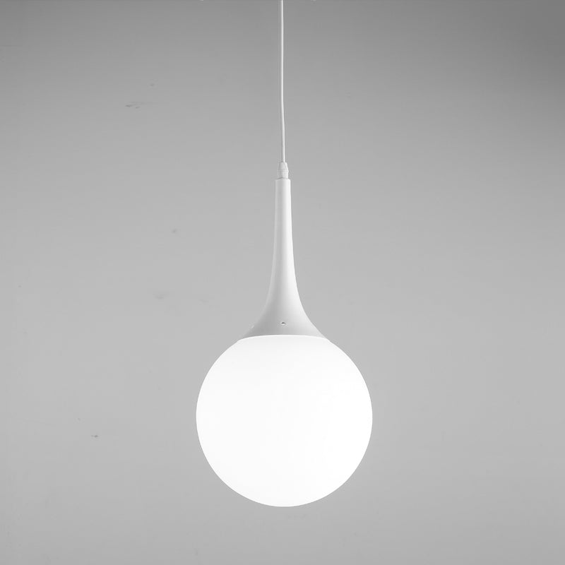 Globe White Glass Pendant Light Contemporary 1 Light 12 "/ 14" / 16 "de large plafond de plafond de largeur