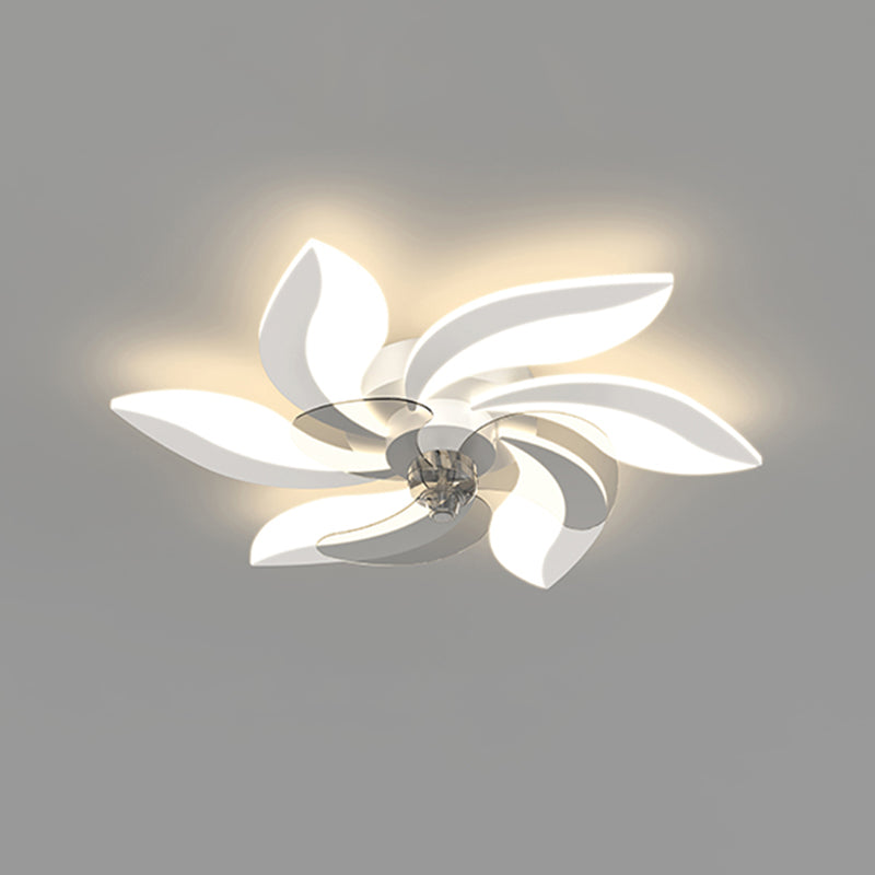 Modern LED Fan Light Metal Geometric Flush Mount Light for Living Room