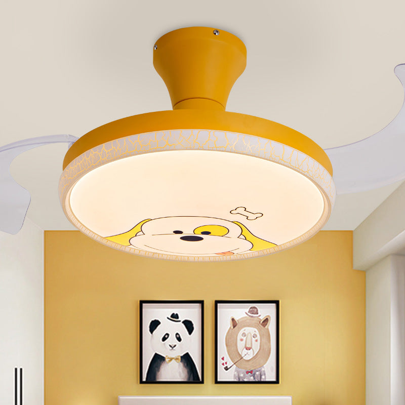 LED Ceiling Fan Light Modern 1-Light Ceiling Mount Lamp with Acrylic Shade for Bedroom