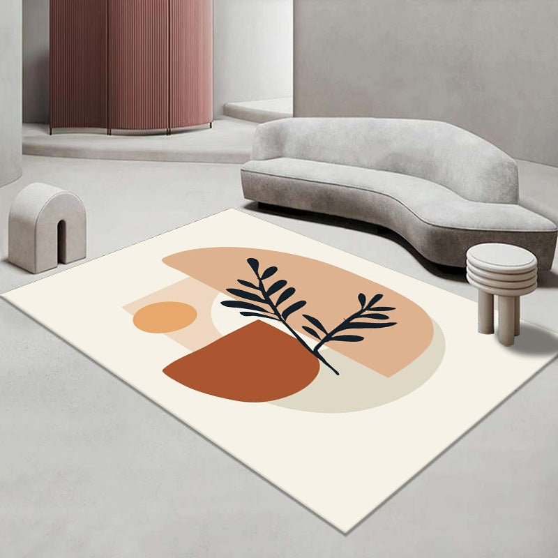 Orange Color Piece Carpet Polyester Casual Carpet Stain Resistant Carpet for Home Decor