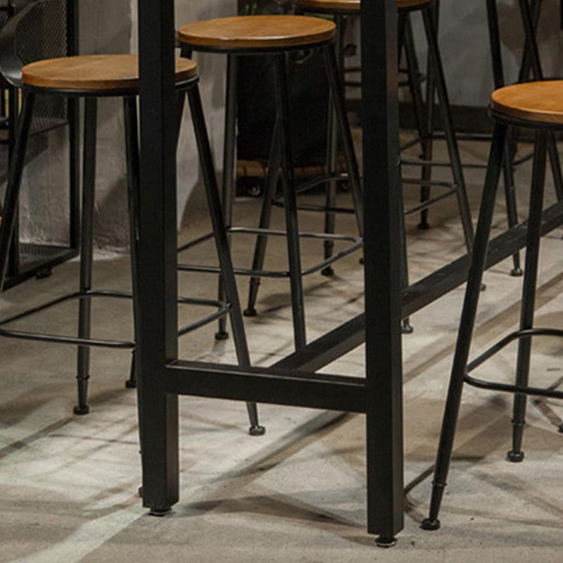 Coffee Shop Bar Height Counter Height Table Industrial Solid Wood Rectangle Pub Table
