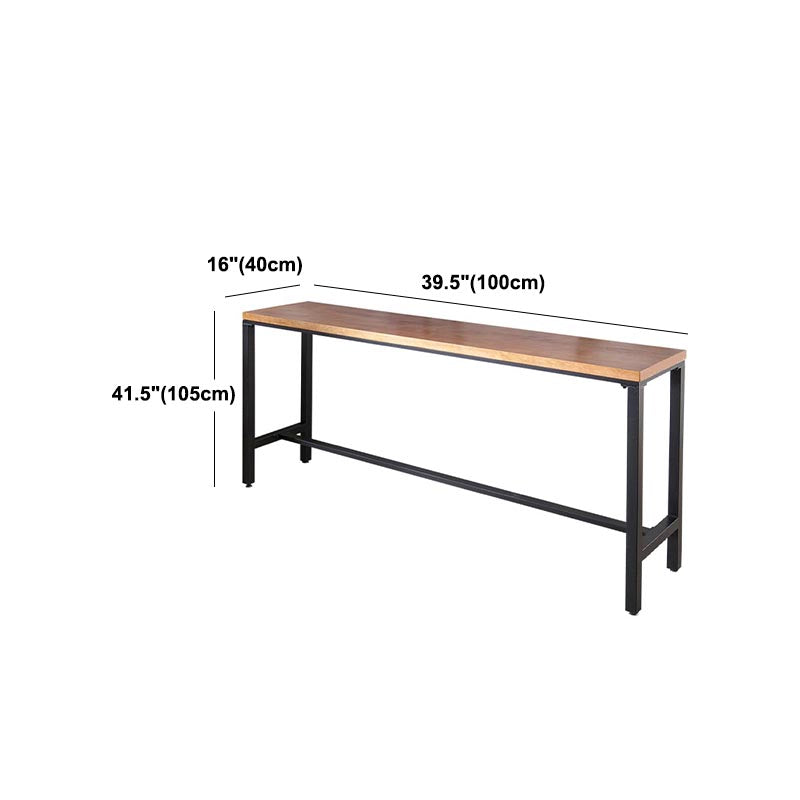 Coffee Shop Bar Height Counter Height Table Industrial Solid Wood Rectangle Pub Table