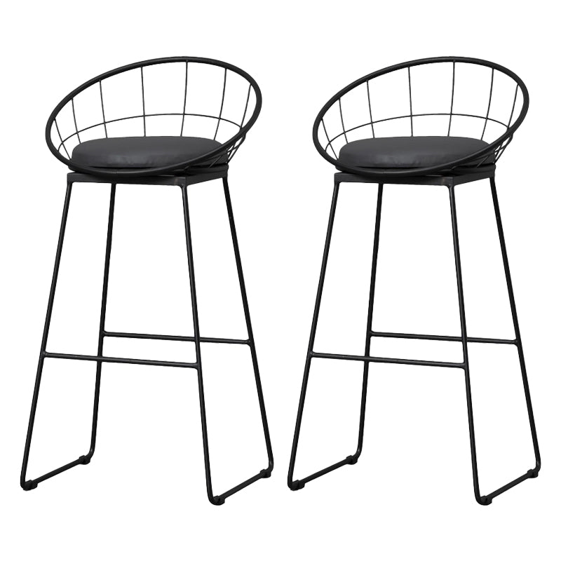 Industrial Style Barstool Indoor Sled Back Pedestal Bar Stool for Coffee Shop