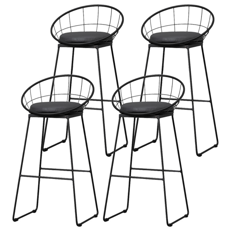 Industrial Style Barstool Indoor Sled Back Pedestal Bar Stool for Coffee Shop