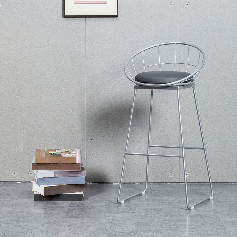 Industrial Style Barstool Indoor Sled Back Pedestal Bar Stool for Coffee Shop