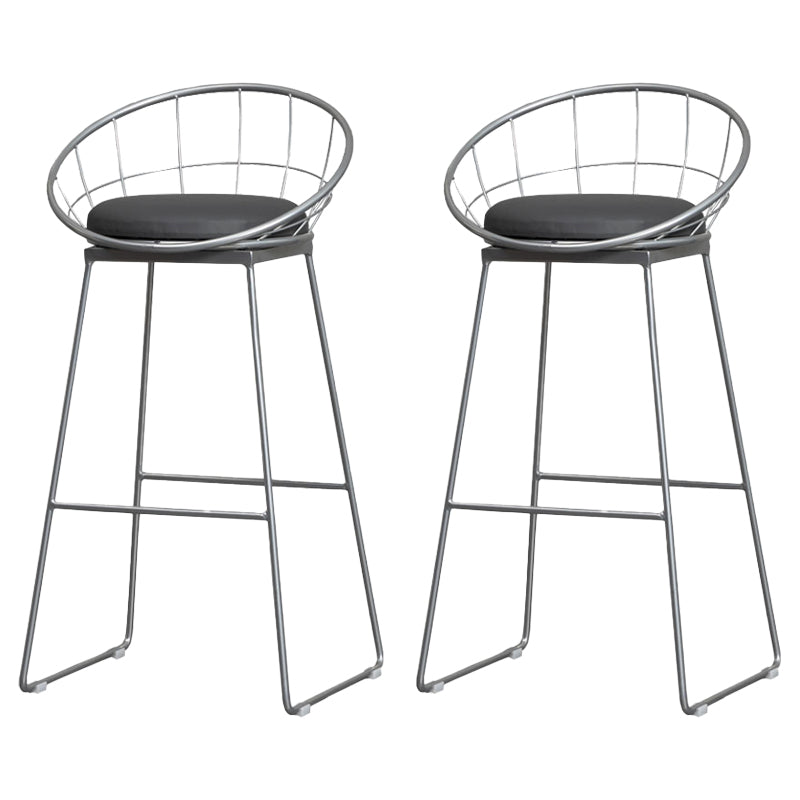 Industrial Style Barstool Indoor Sled Back Pedestal Bar Stool for Coffee Shop
