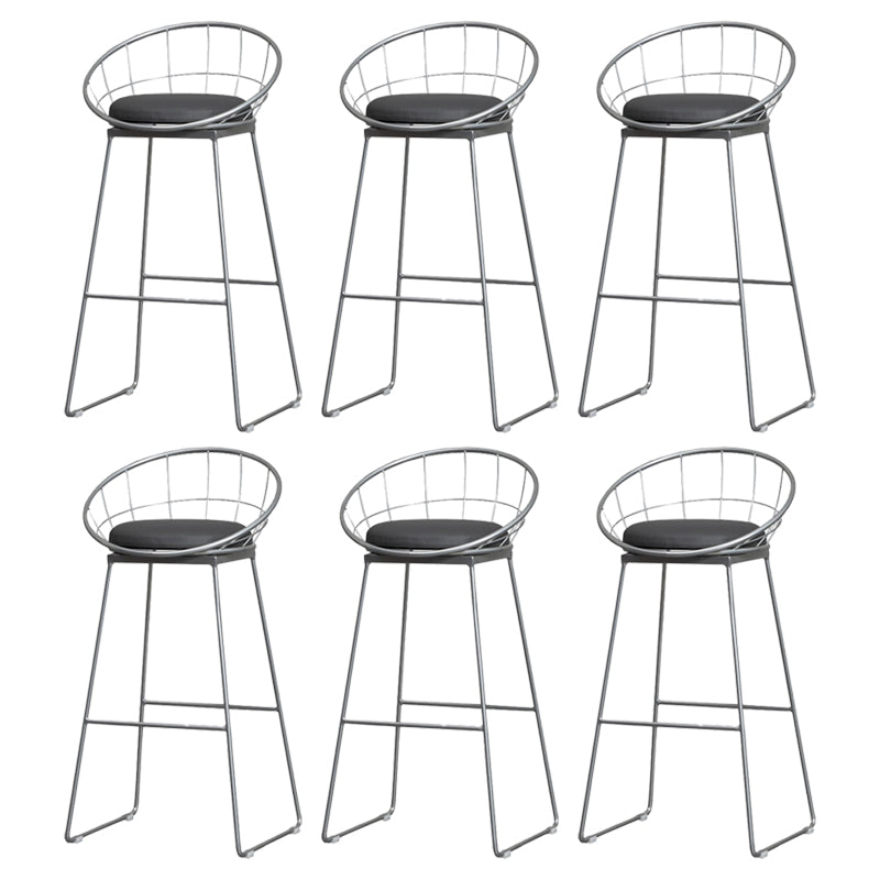 Industrial Style Barstool Indoor Sled Back Pedestal Bar Stool for Coffee Shop