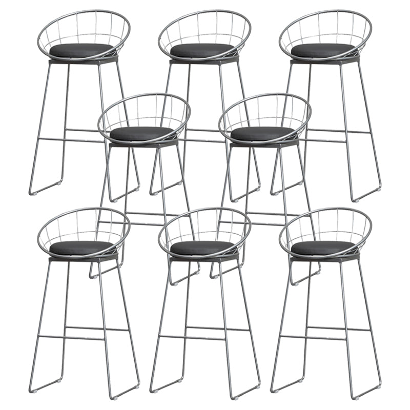 Industrial Style Barstool Indoor Sled Back Pedestal Bar Stool for Coffee Shop