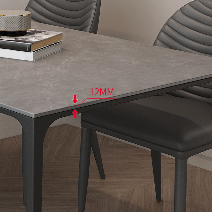 Modern Style Dining Table Sintered Stone Rectangle Table for Home