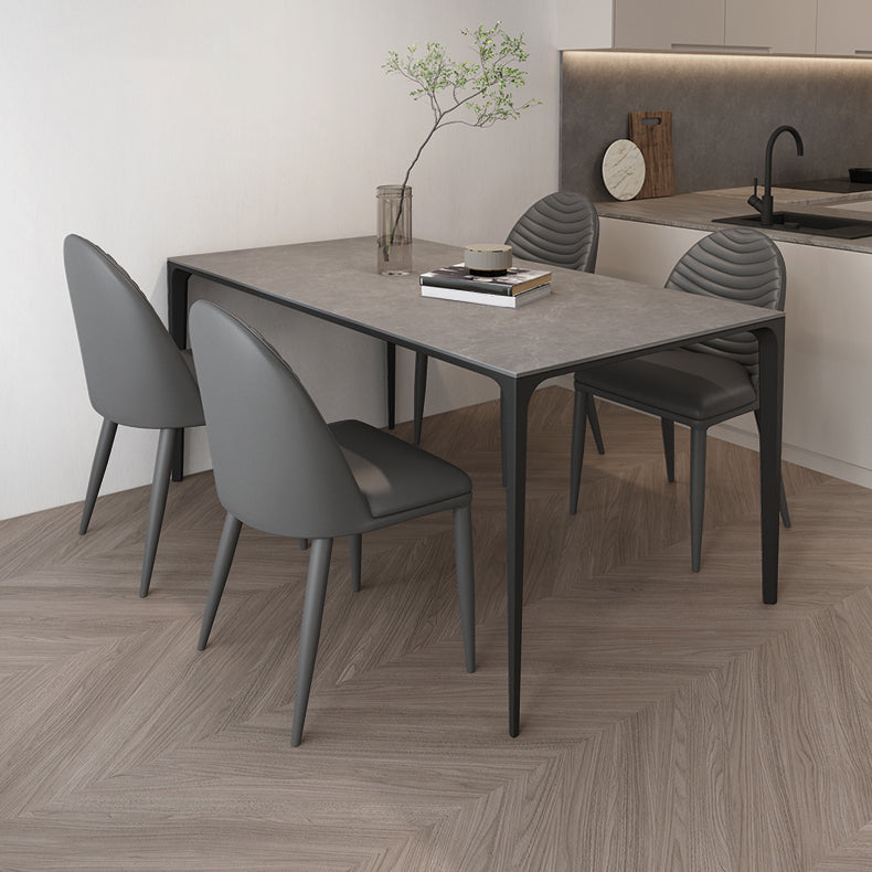 Modern Style Dining Table Sintered Stone Rectangle Table for Home