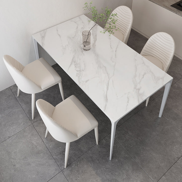 Modern Style Dining Table Sintered Stone Rectangle Table for Home