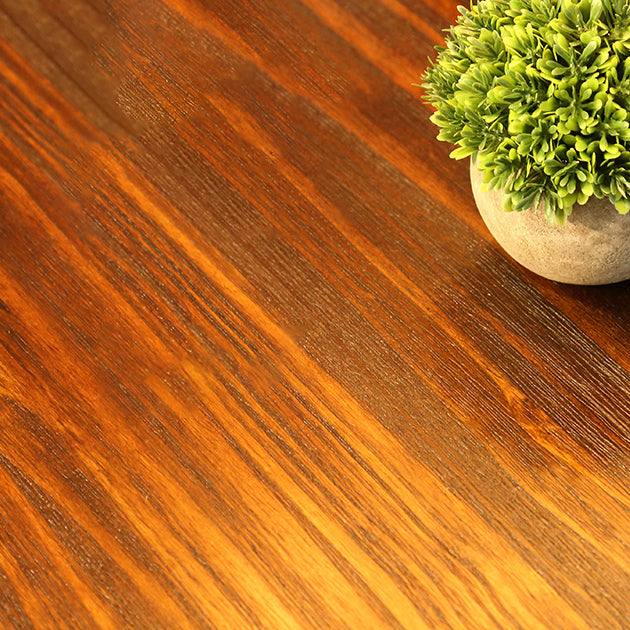 Rectangle Solid Wood Dining Table Industrial Style Brown Dining Table with Black Frame