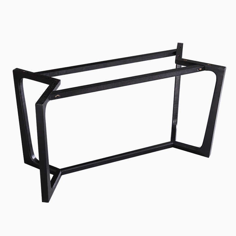 Rectangle Marble White Dining Table Industrial Trestle Base Table for Dining Room