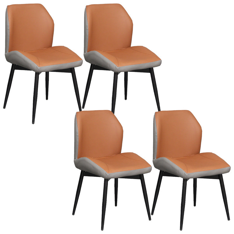 Industrial Dining Room Side Dining Chairs Faux Leather Dining Chairs