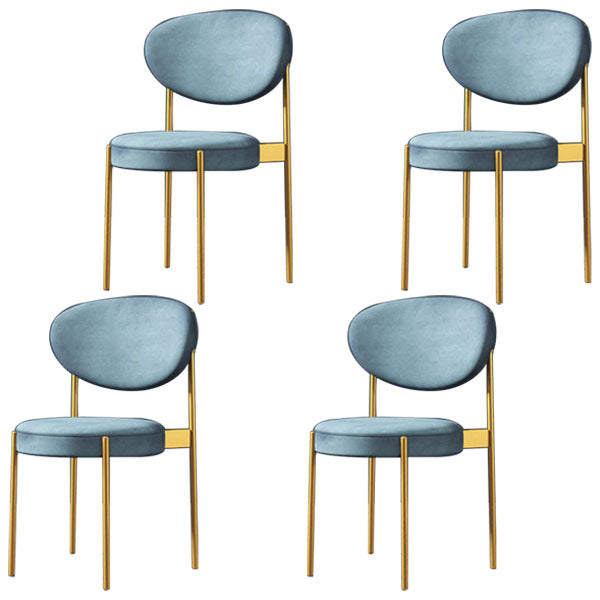 Contemporary Open Back Side Chair Upholstered Dining Chair for Indoor