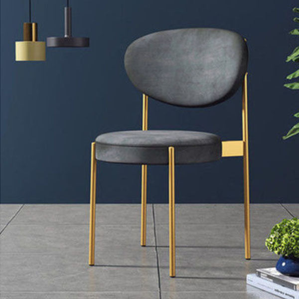 Contemporary Open Back Side Chair Upholstered Dining Chair for Indoor