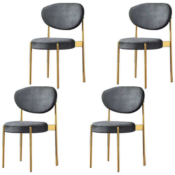 Contemporary Open Back Side Chair Upholstered Dining Chair for Indoor