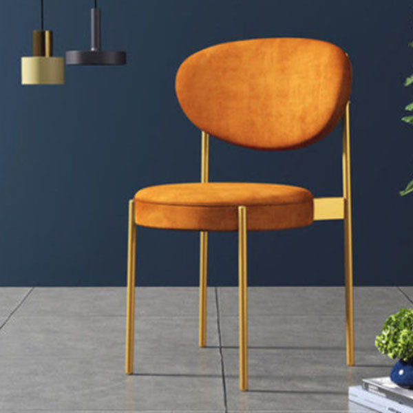 Contemporary Open Back Side Chair Upholstered Dining Chair for Indoor