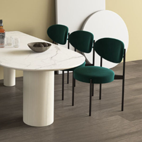 Contemporary Open Back Side Chair Upholstered Dining Chair for Indoor