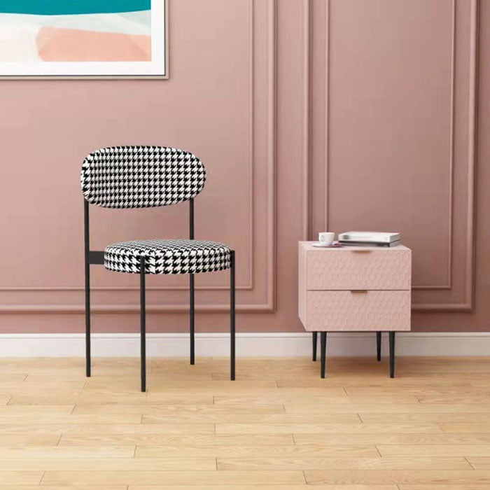 Contemporary Open Back Side Chair Upholstered Dining Chair for Indoor