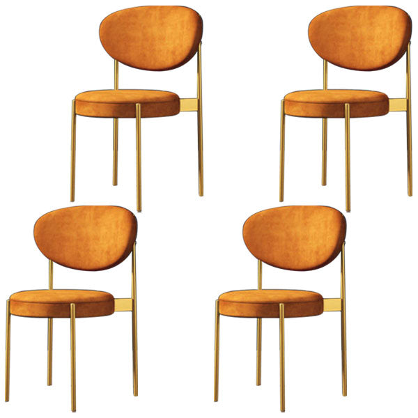 Contemporary Open Back Side Chair Upholstered Dining Chair for Indoor