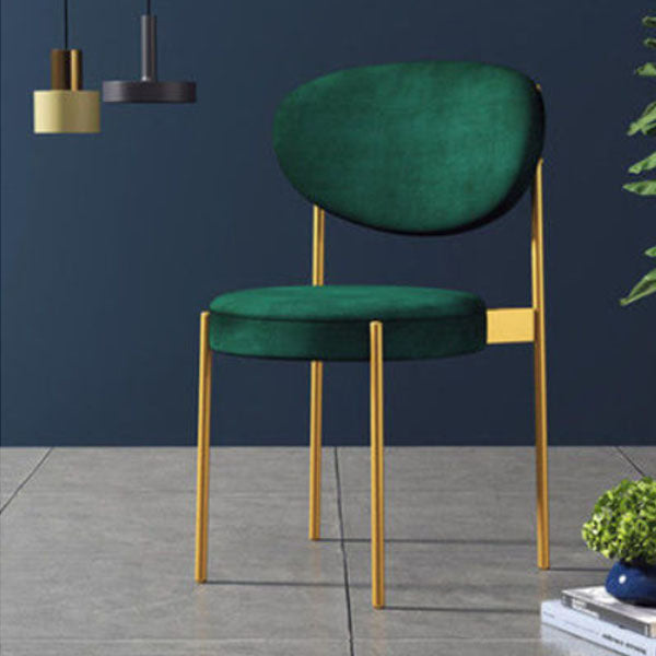 Contemporary Open Back Side Chair Upholstered Dining Chair for Indoor